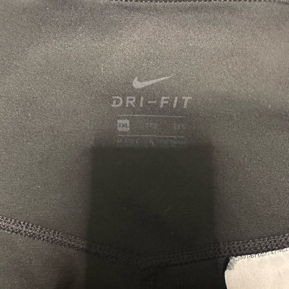 Nike Black Bike Shorts with White Swoosh - Picture 3 of 3